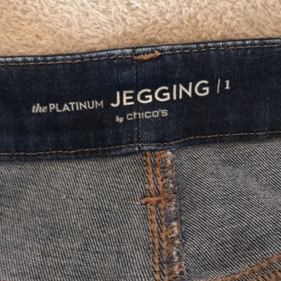 Chico’s sz 2 Holy Jegging Jeans w/leopard 14 - Picture 8 of 8